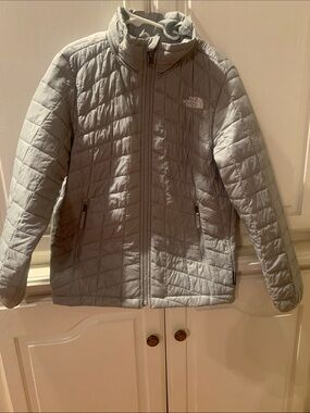 The North Face Kids Grey Quilted Puffer Jacket